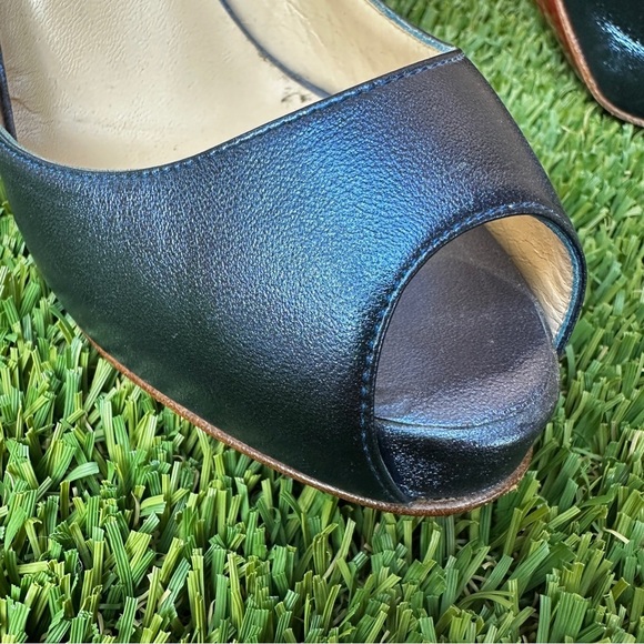 Louboutin metallic blue heels - Picture 2 of 12